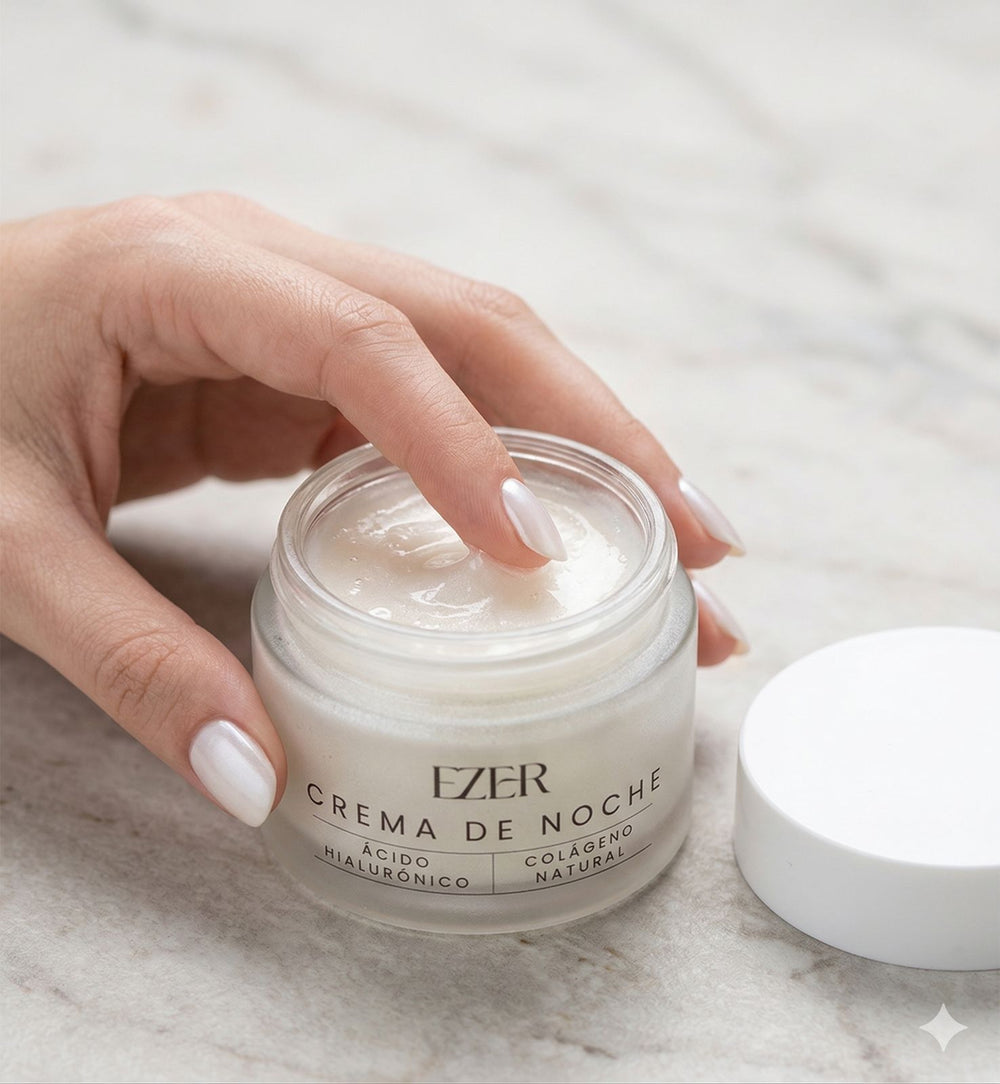 Crema De Noche Ezer con Acido Hialuronico y Colageno - 50ml